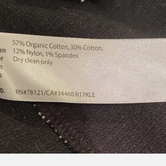 Eileen Fisher Black White One Button Front Blazer Jacket Womens L Organic Cotton - Picture 6 of 6